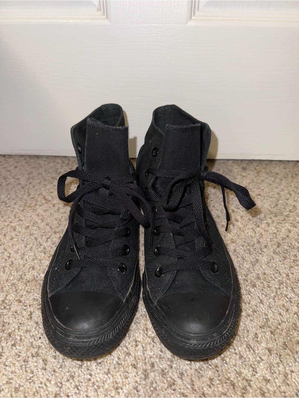 All-Black High Top Converse Sneakers